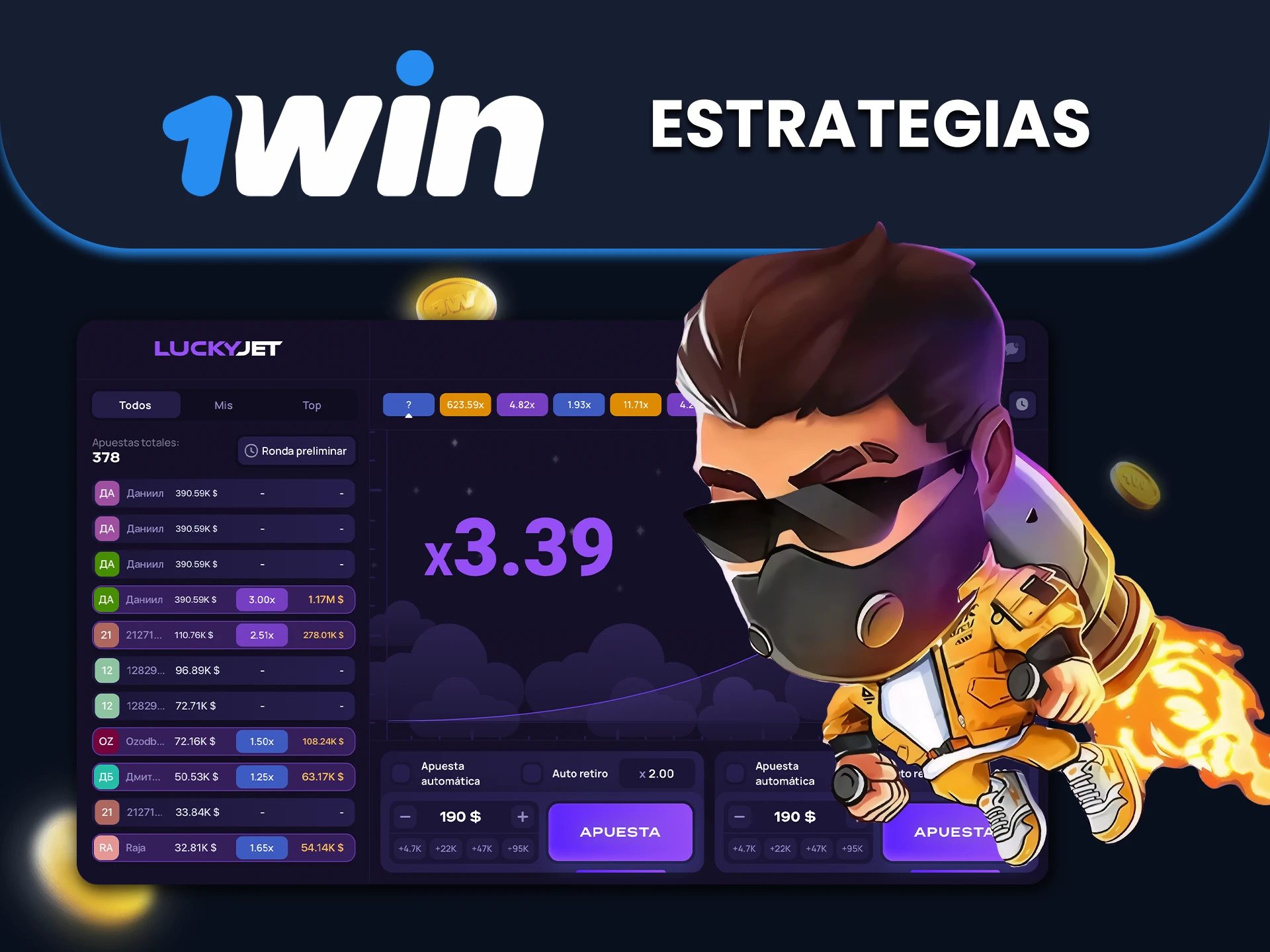 Ganar en LuckyJet 1win depende de la suerte, pero aún puedes usar estrategias que te ayuden a tener éxito.